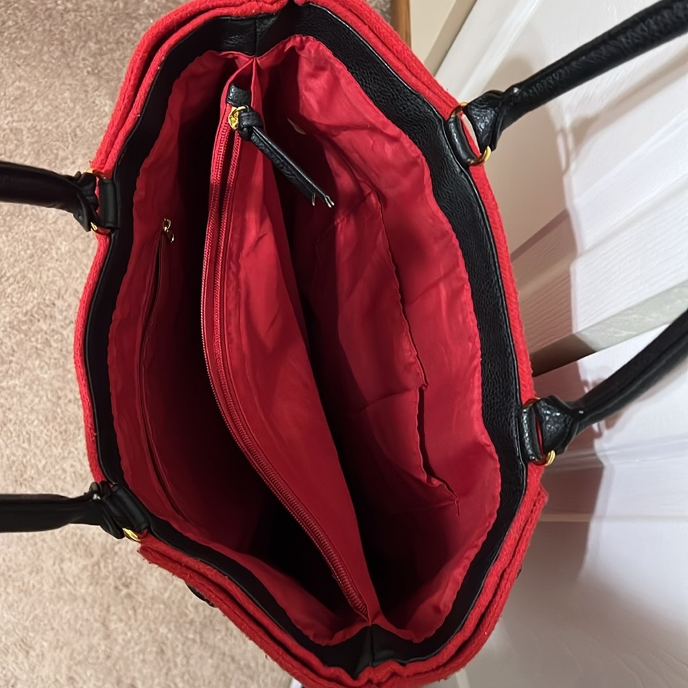 Woman Red Hand Bag - Picture 3 of 6